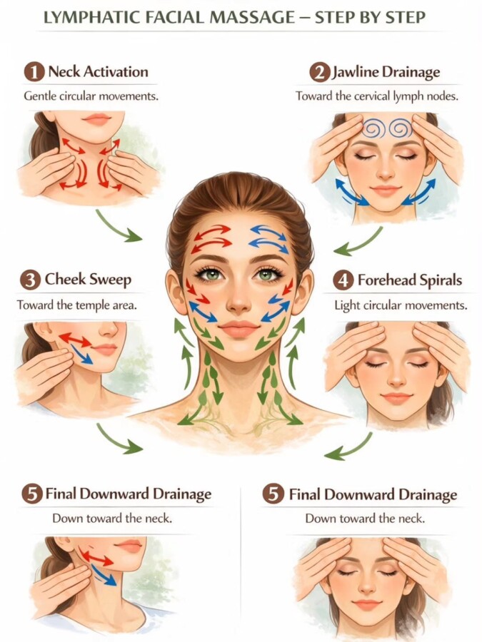 Techniques drainage lymphatique visage