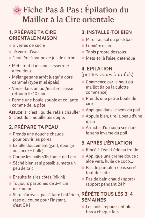 Épilation maillot cire choix