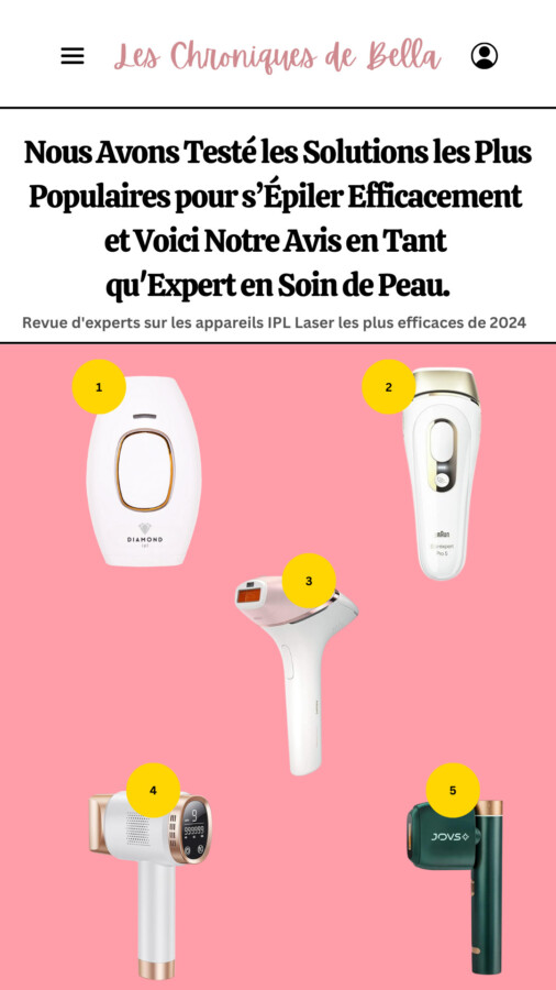 Appareil épilation lumière pulsée