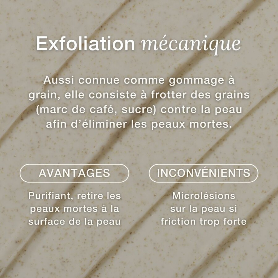 Comparaison gommage et exfoliation