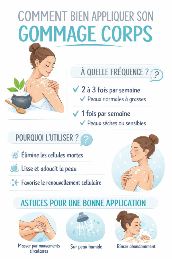 Routine beauté avec gommage