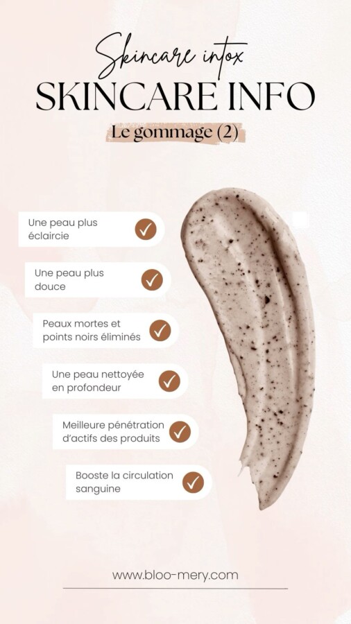 Routine beauté avec gommage