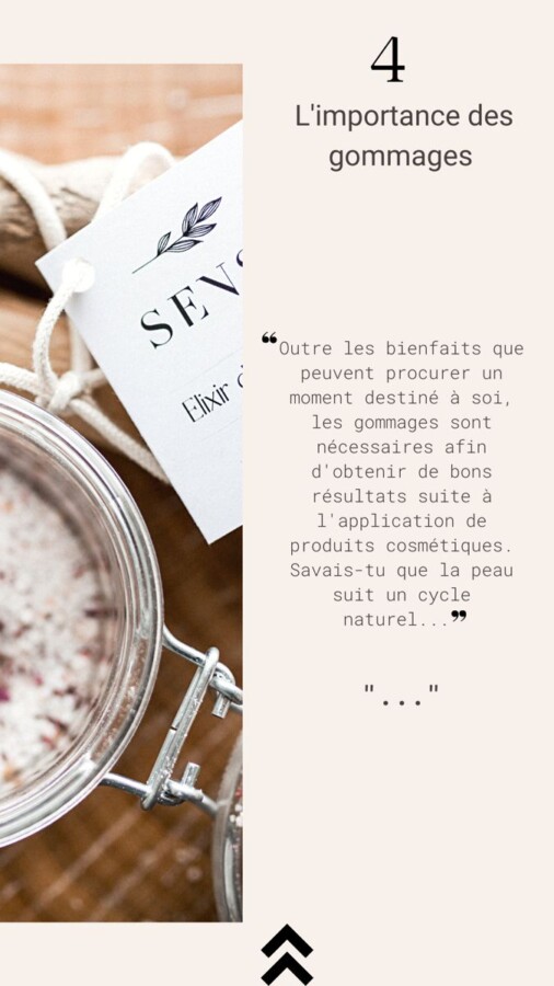 Routine beauté avec gommage