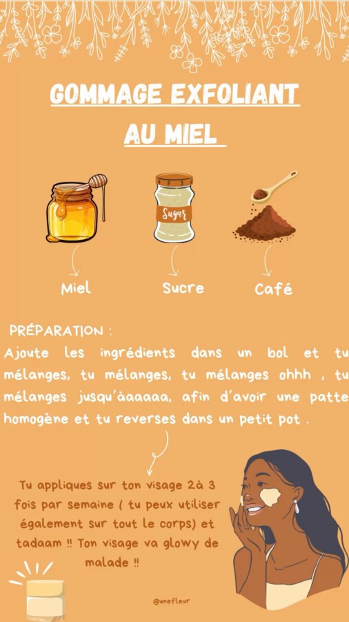 Routine beauté avec gommage