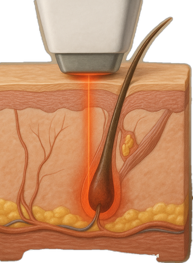 Préparation peau épilation laser